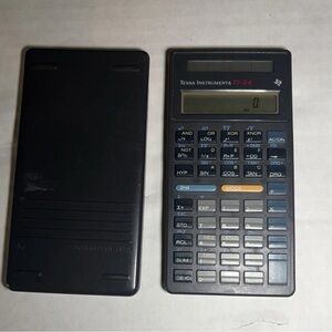 Texas Instruments TI-34 Scientific Calculator in dark blue and black